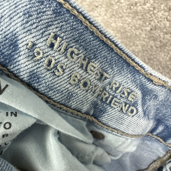 American Eagle Jeans Womens 18 Tall Blue Highest Rise 90s Boyfriend Stretch Fade - Picture 4 of 8